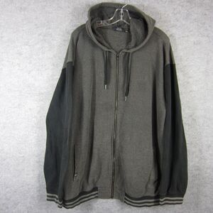 Vanz Off The Wall Hoodie Jacket Mens XXL Gray Black Full Zip Streetwear Fall